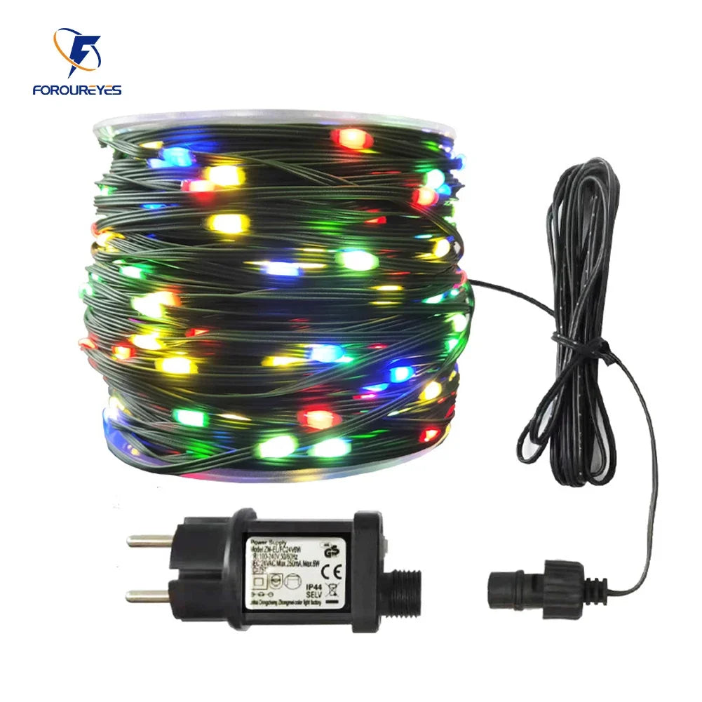 guirlandes lumineuses extérieures 100m 800leds multicolore flexible diy fêtes noel mariage