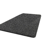 tapis gris foncé fibres noires blanches moderne antidérapant intérieur extérieur lavage main mécanique