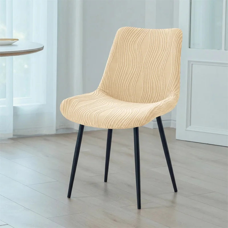 housse chaise gris rayures horizontales moderne spandex polyester