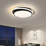 plafonnier led moderne noir blanc doré minimaliste fer salon chambre