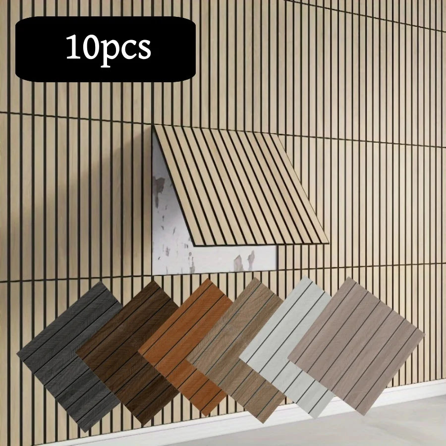 panneaux muraux 3d adhésifs texture bois moderne gris marron beige