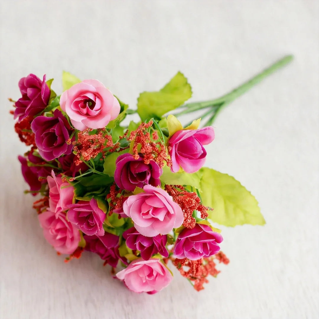 bouquets fleurs artificielles roses hortensia modernes decoration intérieure anniversaire mariage fetes