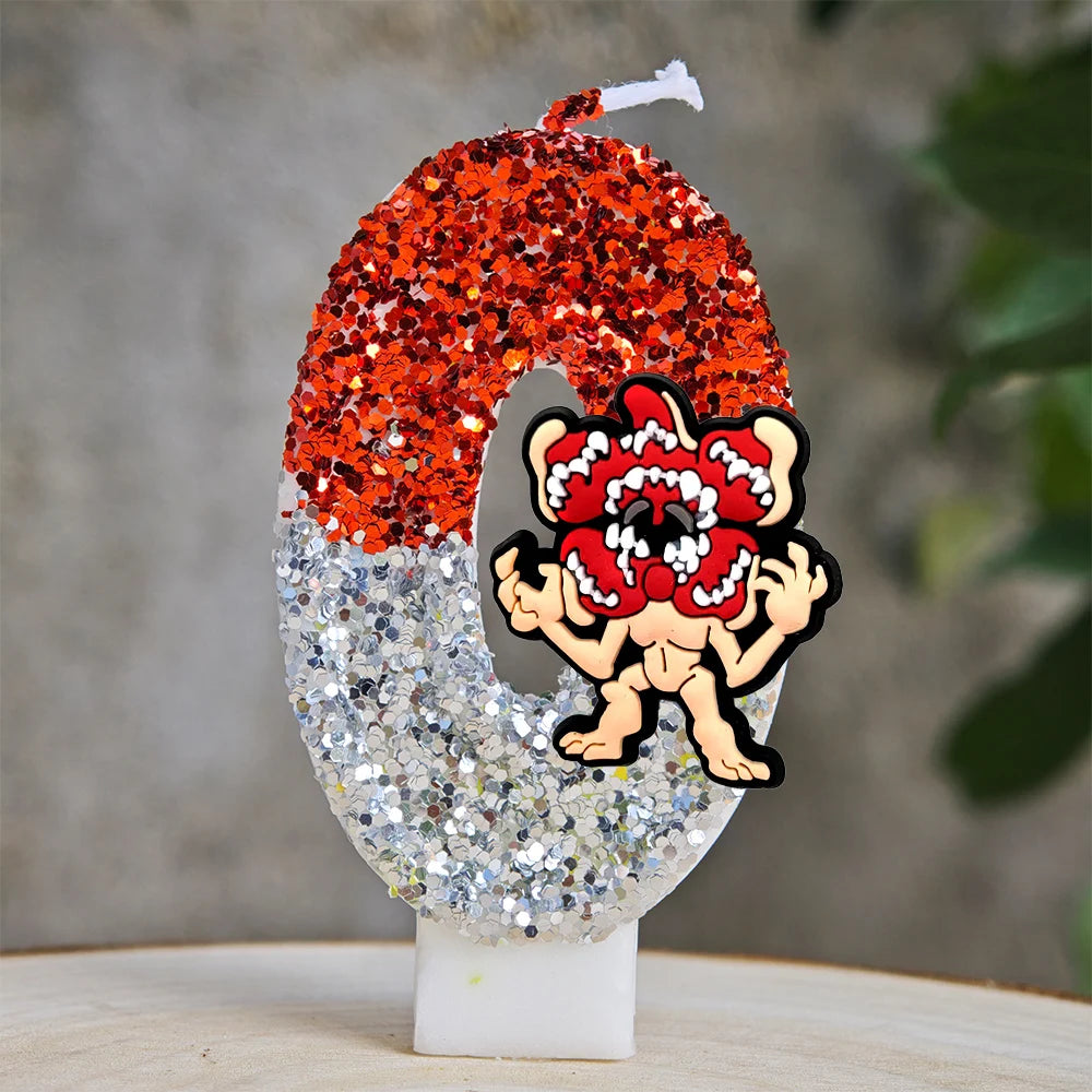 bougies glitter tête lion rouge blanche noire anniversaire décoration fête thème animalier enfants événement