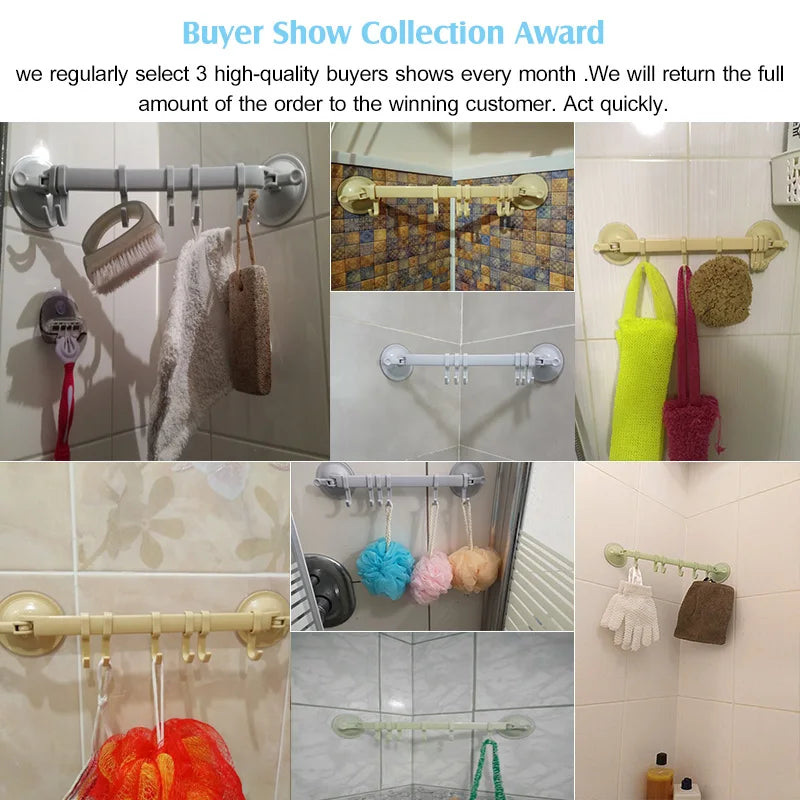 porte accessoires mural crochets ventouses moderne éponge brosse serviettes minimaliste vertclair bleuclair