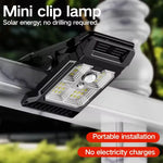 lampe solaire détecteur mouvement clip noir moderne éclairage extérieur jardin autoinstallation ip44
