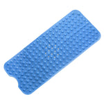 tapis bain anti dérapant moderne gris bleu blanc perforé salle bain machine lavable 40x100cm