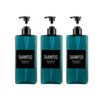 shampooing conditionneur savon main bouteille rechargeable pompe pression noir blanc bleu brun minimaliste