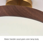 lampe moderne marron foncé doré ampoules led grain bois non visible