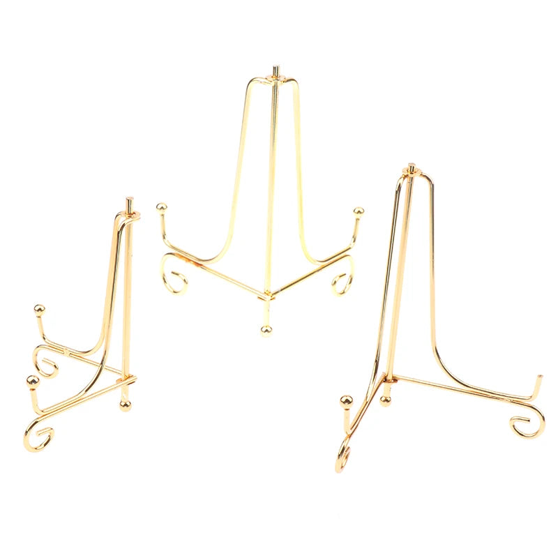 supports photo ornementaux métal doré élégants décoration rangement vaisselle 10cm 12cm 15cm