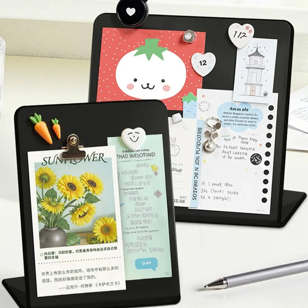 tableau magnétique noir cactus donuts moderne clips affichages notes minimaliste