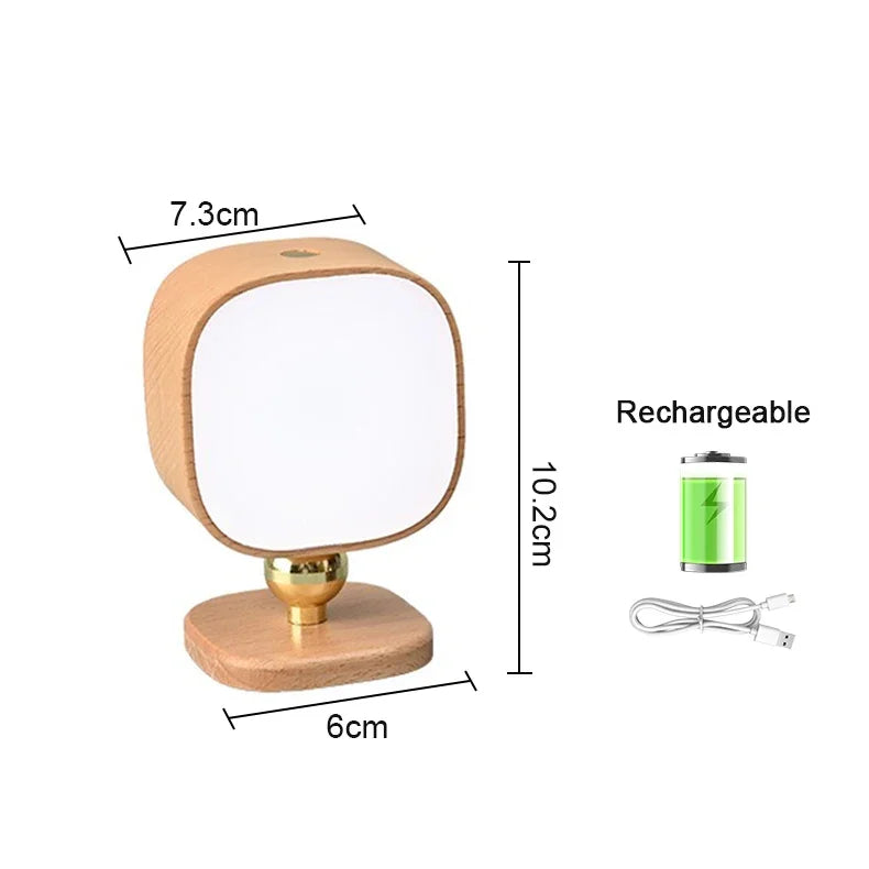 lampes murales modernes bois abat jour blanc éclairage chambre salon veilleuse tactile rechargeable minimaliste