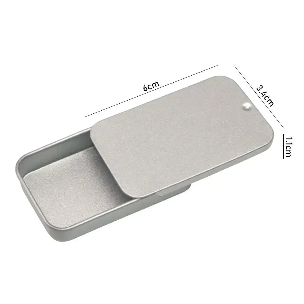 boîte métallique gris métallisé classique couvercle rabattable empilable organiser storage box opacité matériau fer