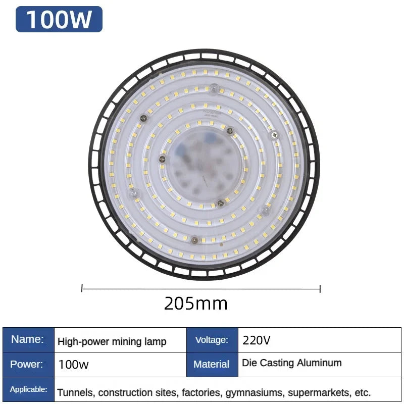 lampe led industrielle 200w noir moderne certification vde ul rohs ccc cqc