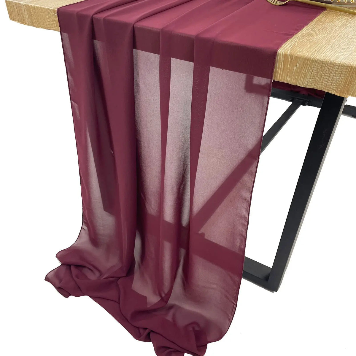 chemin table vert clair moderne uni opaque 30x300cm ruban blanc decoration anniversaire mariage noel