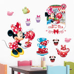 autocollant mural mickey minnie mouse dessin animé décoration chambre enfant sticker mur décoratif pvc