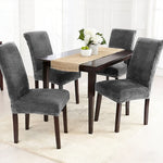 housses chaise velours elasthanne polyester gris modernes poignées serrage chaise mariage banquet