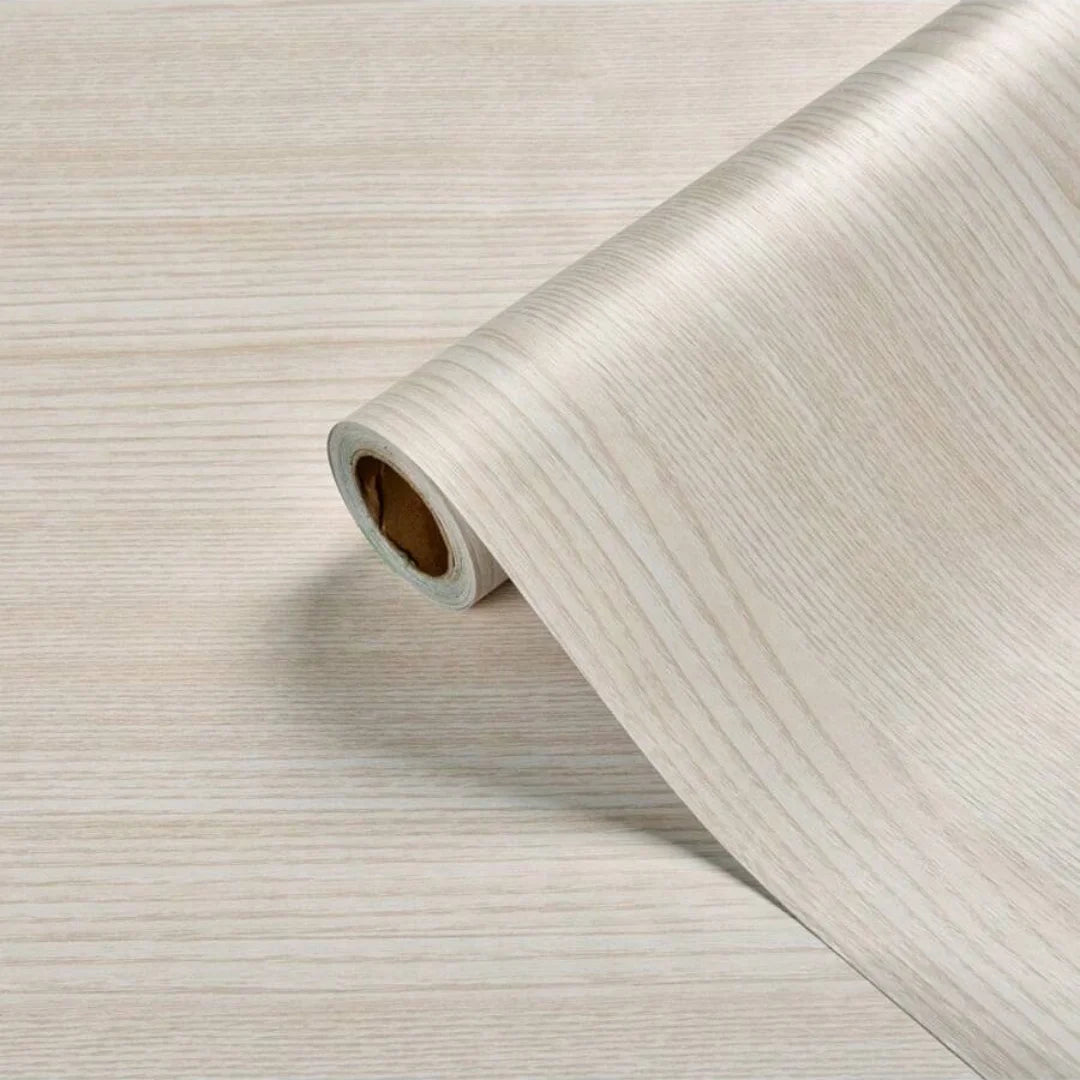 papier peint auto adhésif grain bois moderne beige marron foncé noir blanc rouleau 40cm