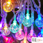 guirlande lumineuse translucides blanc doré multicolore moderne clips usb 3m 6m noël décoration festive