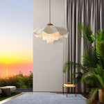 suspension lumineuse plissée moderne blanc beige 40cm 50cm 60cm lumière chaude lumière blanche chambre