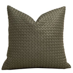 coussin décoratif géométrique vert beige blanc contemporain salon lit voiture 45x45cm