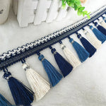 ruban franges couleur boho chic tissu polyestere largeur 8cm deco artisanale