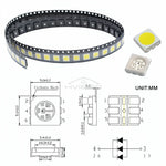 diodes led 5050 0805 rouge vert bleu blanc orange rose violet ruban led moderne