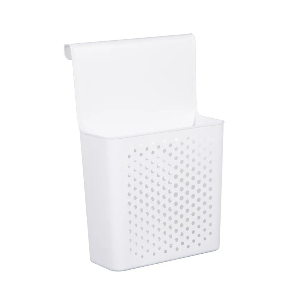 paniers rangement blancs perforés adhésifs modernes petits grands salle bain cuisine