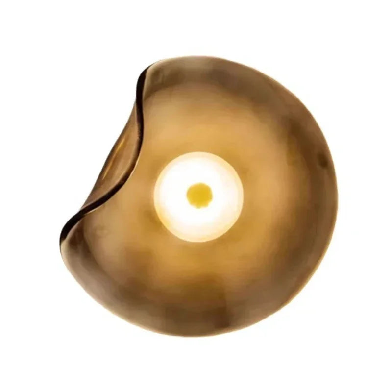 lampe murale contemporaine or brillante 25cm interrupteur câble