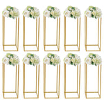 support fleurs doré moderne 60cm rectangulaire simple intérieur événement décoration table