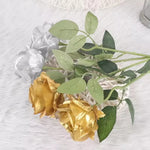 décoration intérieure rose or artificielle feuilles vertes mariage anniversaire moderne