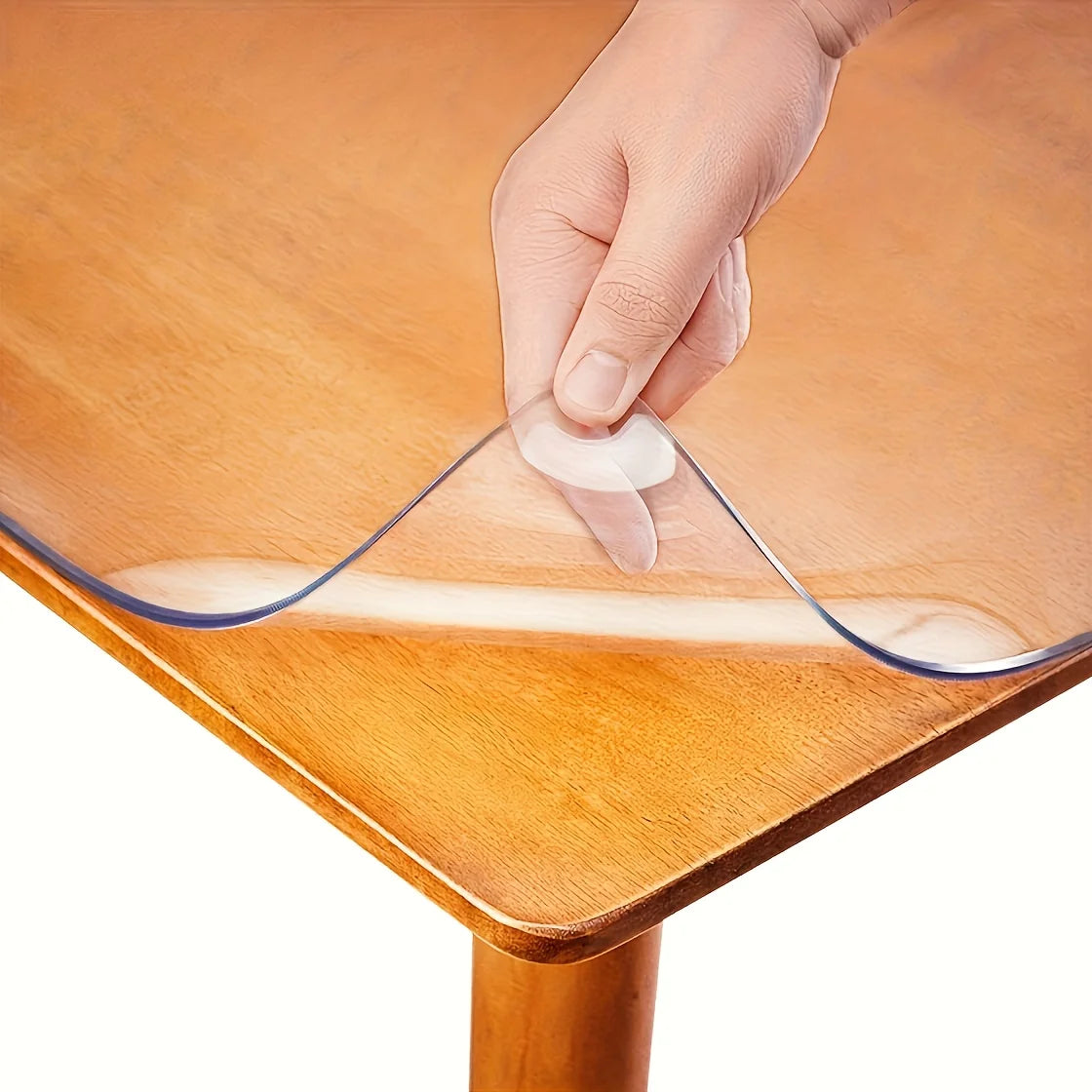 protège table pvc transparent adhésif moderne sans motif 120cm 60cm résistant chaleur imperméable