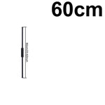 lampe led moderne fixée mur 120cm aluminium noir contemporaine chambre salon étude