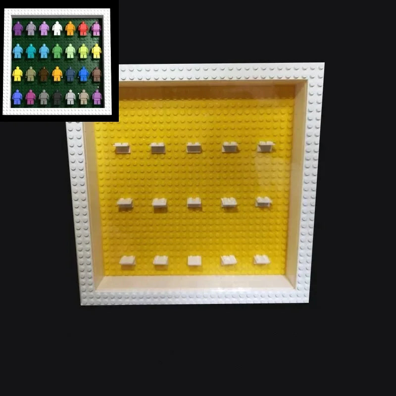 organisateur jouets lego bleu vert gris rose blanc clips figurines classique deco maison enfants