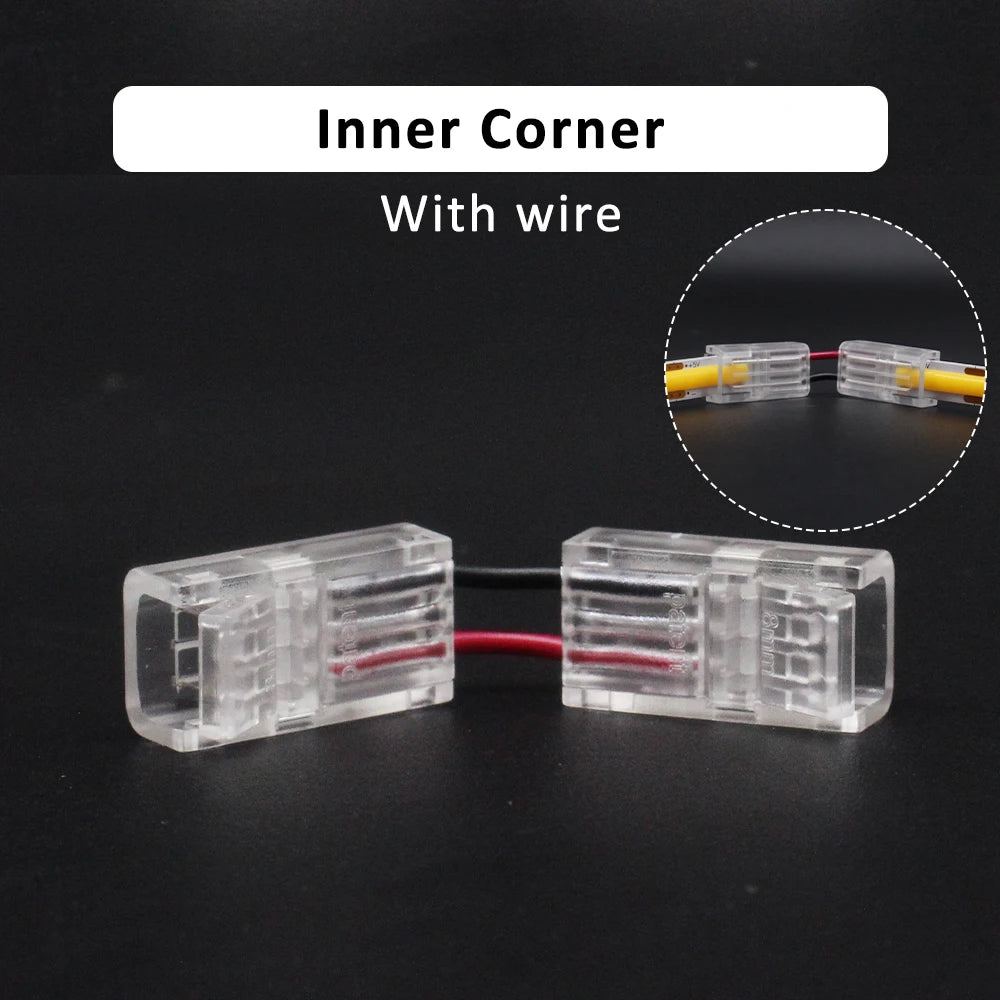 connecteur led transparent 8mm 10mm cob smd adhésif pratique ip65 certification ul rohs