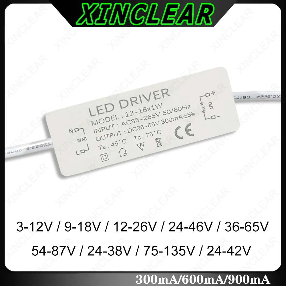 pilote led 300ma 12v 120v 240v blanc rectangulaire industriel certifié ccc fcc rohs