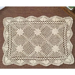 Napperon crochet blanc et jaune