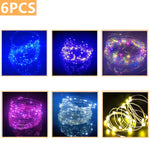 guirlande lumineuse led violet bleu moderne clips pièces rechargeables noël mariage