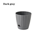 pots fleurs blancs rayures modernes balcon plante verte grille tailles résistantes auto absorbant