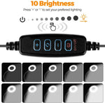 lampe flexible noir pince usb modes lumière interrupteur tactile moderne