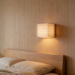 lampe murale moderne blanc plis réguliers led cuisine étude salle manger fixée mur