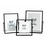 cadre photo verre transparent pied or moderne motifs abstraits minimaliste