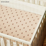 drap housse coton bébé arc ciel floral nuages motifs doux minimaliste enfantin protège matelas