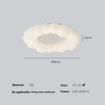 Suspension lumineuse moderne blanc billes arrondies opacité salon chambre étude led 249 2000lm