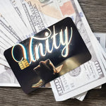 autocollants carte bancaire unity dessin animé noir blanc bleu moderne adhésif étanche résistant graphique