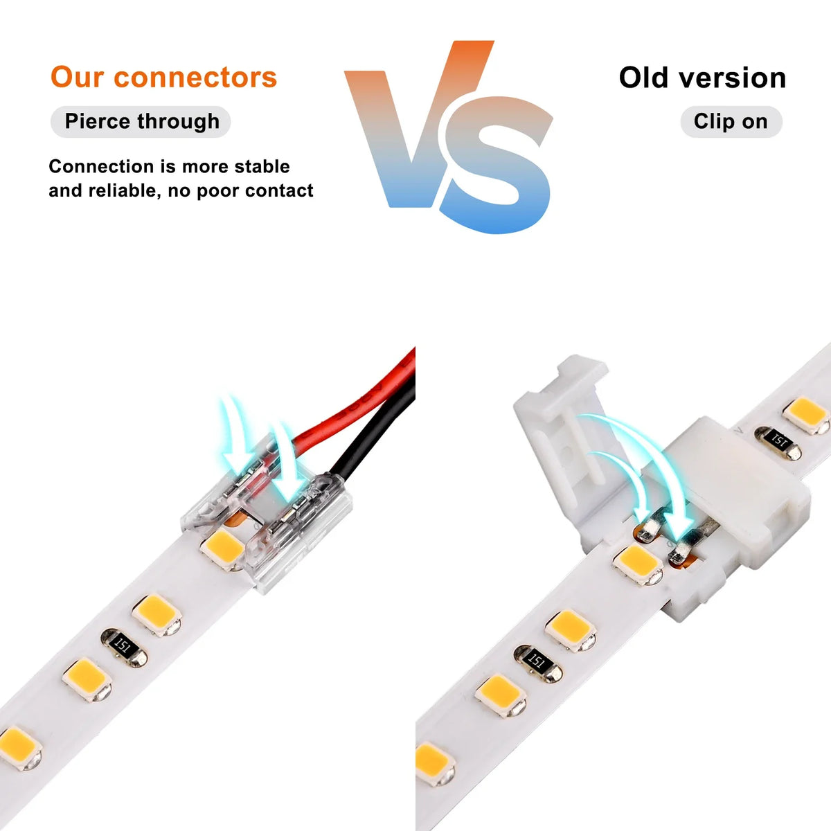 connecteurs led transparents 8mm 10mm ip20 moderne non étanche 12 pièces