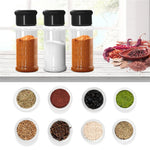 flacons épices transparents moderne poivre sel cumin piment thym romarin basilic safran cannelle girofle