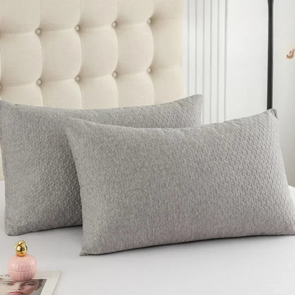 housse coussin imperméable bambou fleuri moderne blanc gris 48x74cm zip