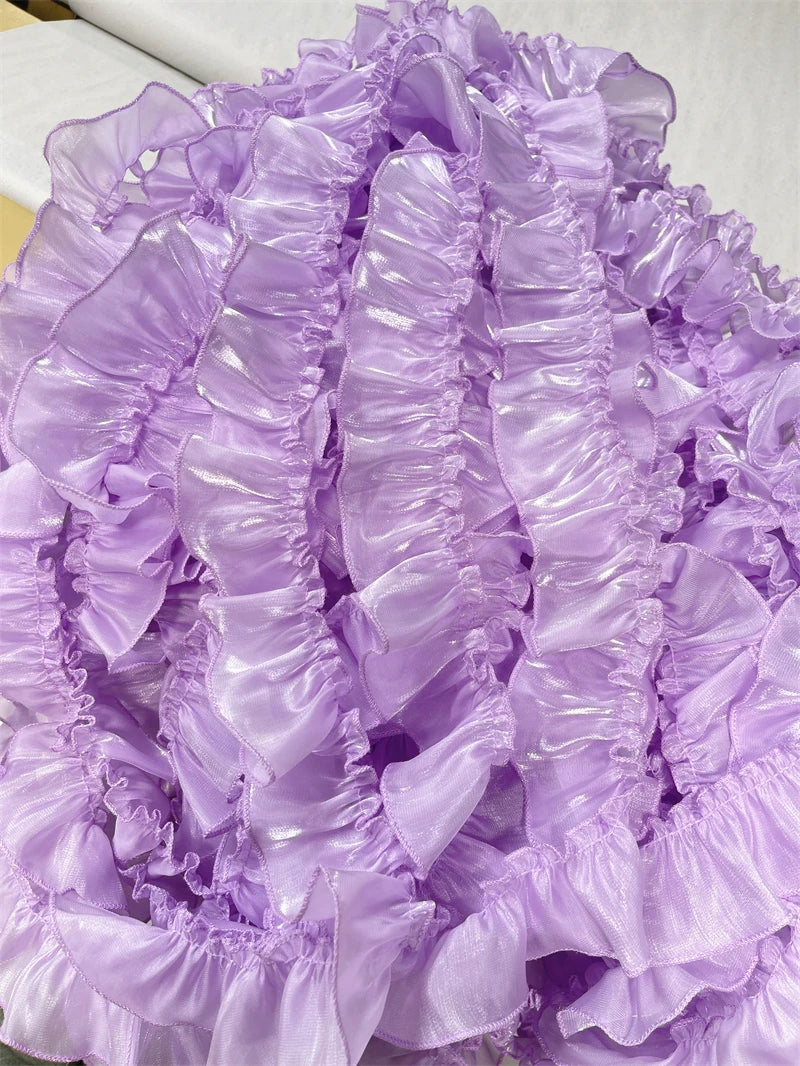 rubans ruchés élastiques cheveux décoratifs rouge bleu vert rose violet opaques