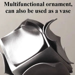 vases intérieurs modernes métal gris blanc décoratifs table élégants sculpturaux fleurés
