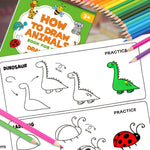 livre coloriage enfants animaux illustrations crayons couleurs éducatif simple enfantin